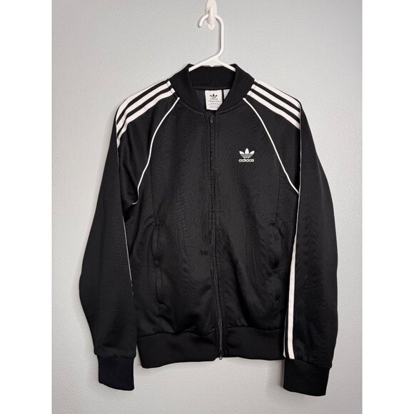 adidas Other - Adidas Black/White Logo Full Zip Up Jacket Men’s Size Small